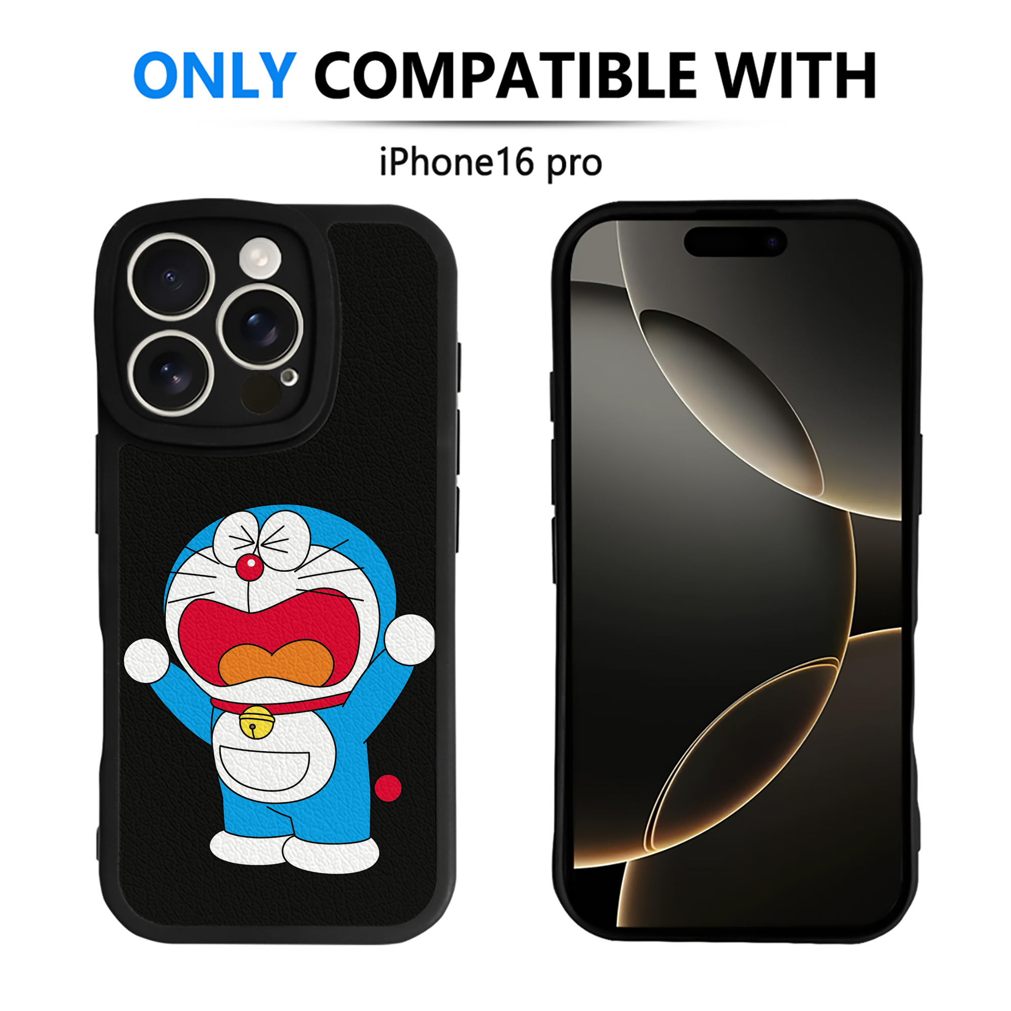 （画像用） ドラえもん Doraemon 【iPhone 16シリーズ対応】シリコンスマホケース（レザー調） 材質：シリコン